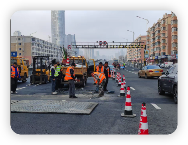 柯桥道路维修施工队：城市建设的守护者